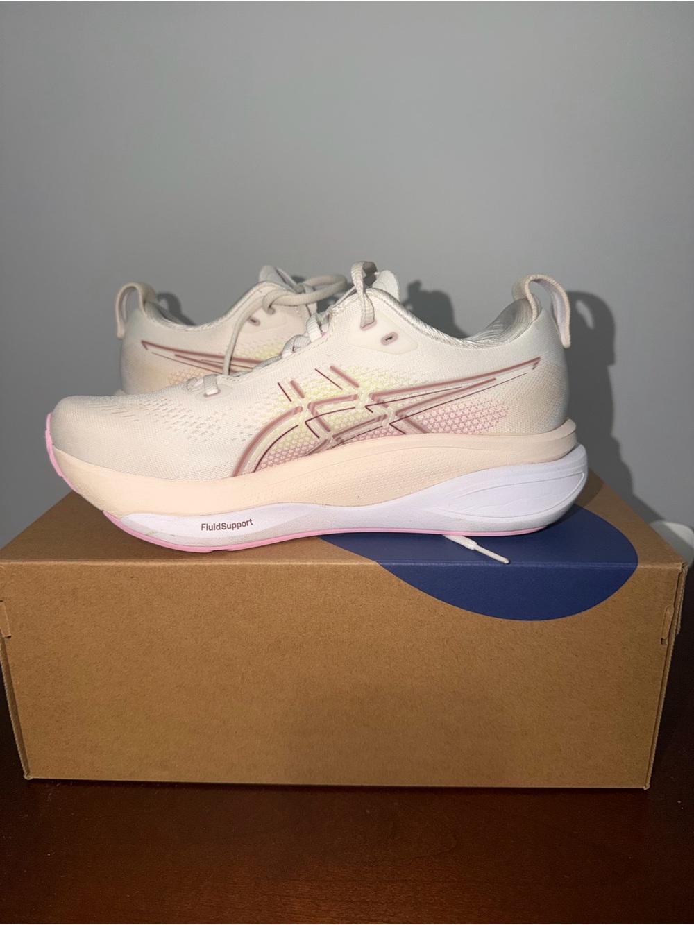 ASICS Women's GEL-Kayano Running Shoes in Light Pink and White - Picture 3 of 5